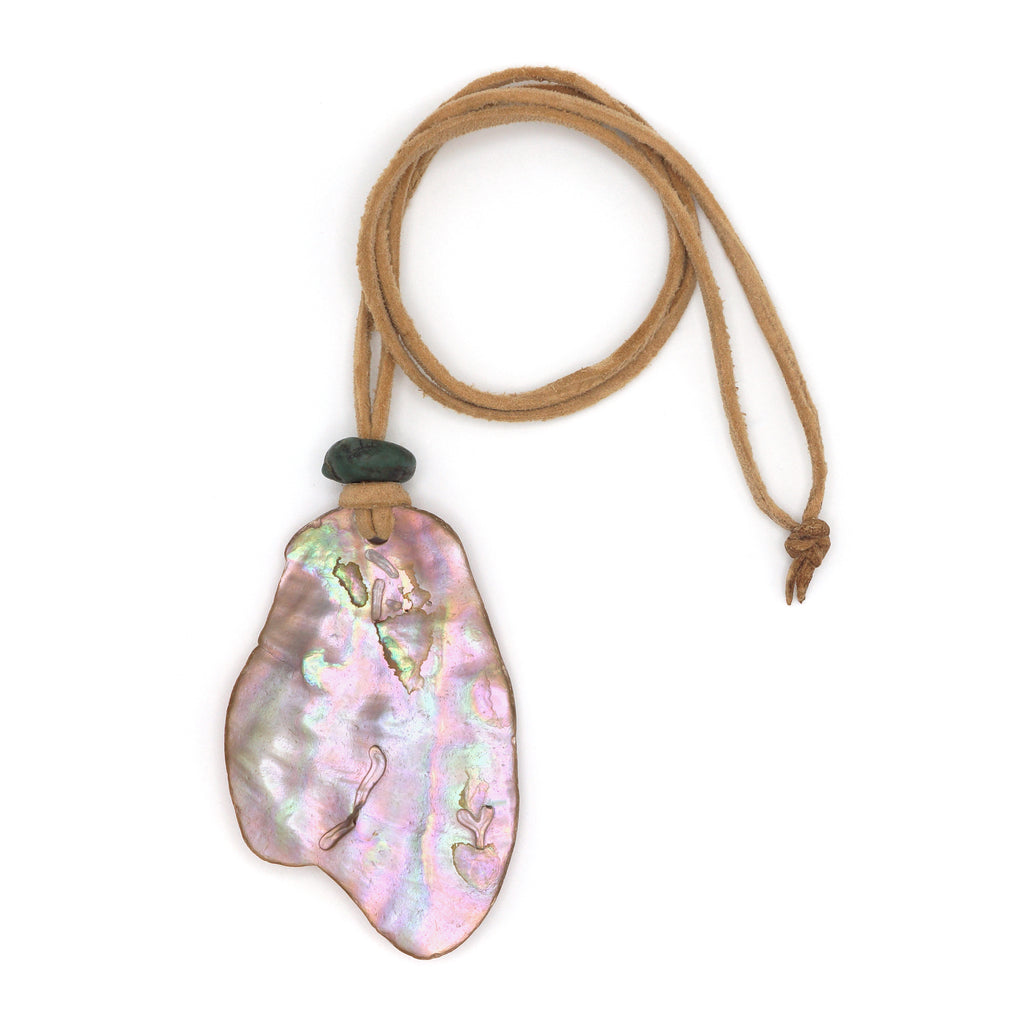 Sea Smoothed Red Abalone Pendant