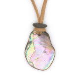 Red Abalone Pendant with Topper Hard Stone