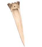 Hand Carved Deer Leg Bone Awl with Inlaid Sea Jewels